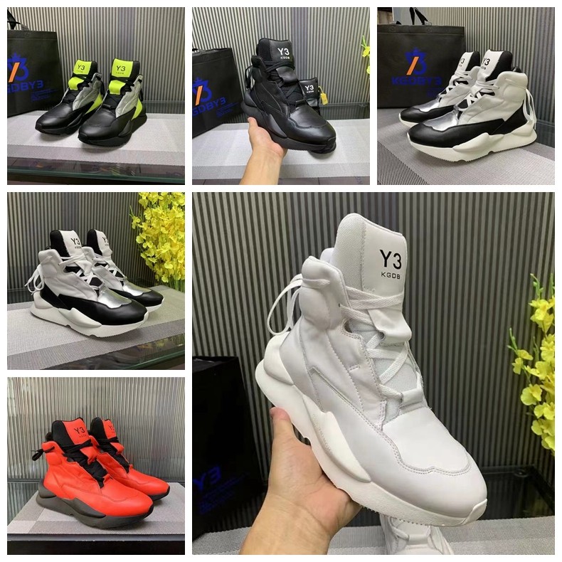 European and American fashion leisure men's leather shoes personality KGDB Y3 high-help shoes leather shoes women's sports shoes