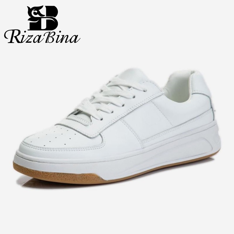 Risabina 2022 Fashion Real Leather Women Sneakers Flat Shoes Woman Cross Strap Spring Daily Women Shoes Size 35-40