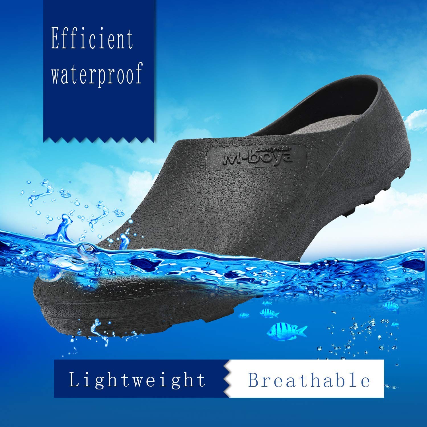 YEINSHAARS Men Chef Shoes Male Breathable Beach Sandals Kitchen Shoes Men Medical Work Sandal Garden Waterproof Work Shoes