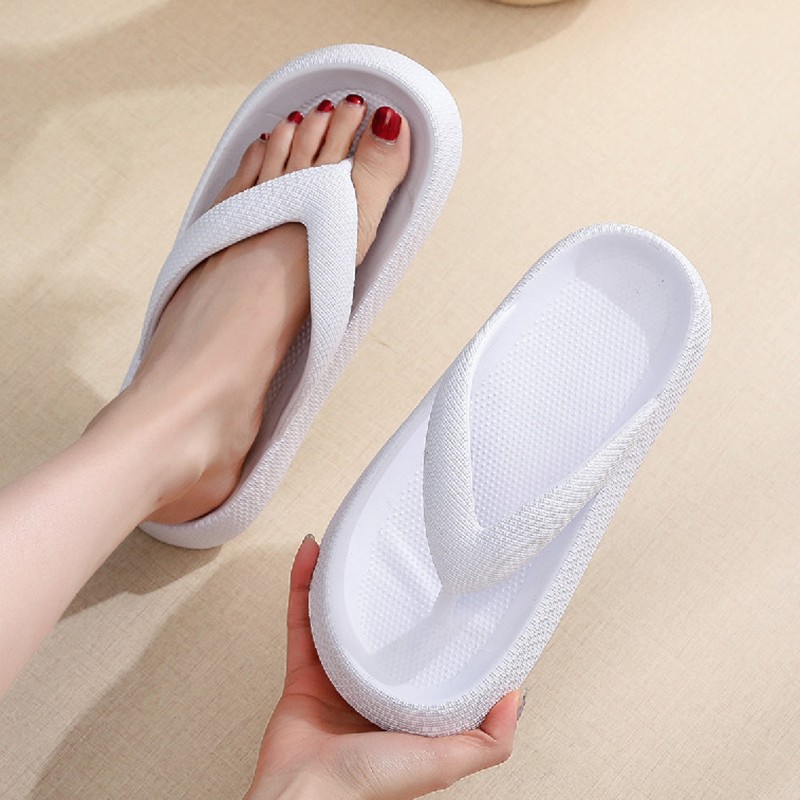 Remusi Plus Size Thick Platform Flip Flops Women 2022 Summer Fashion Non-slip Beach Slippers Woman Soft Sole Home Slides Sandals