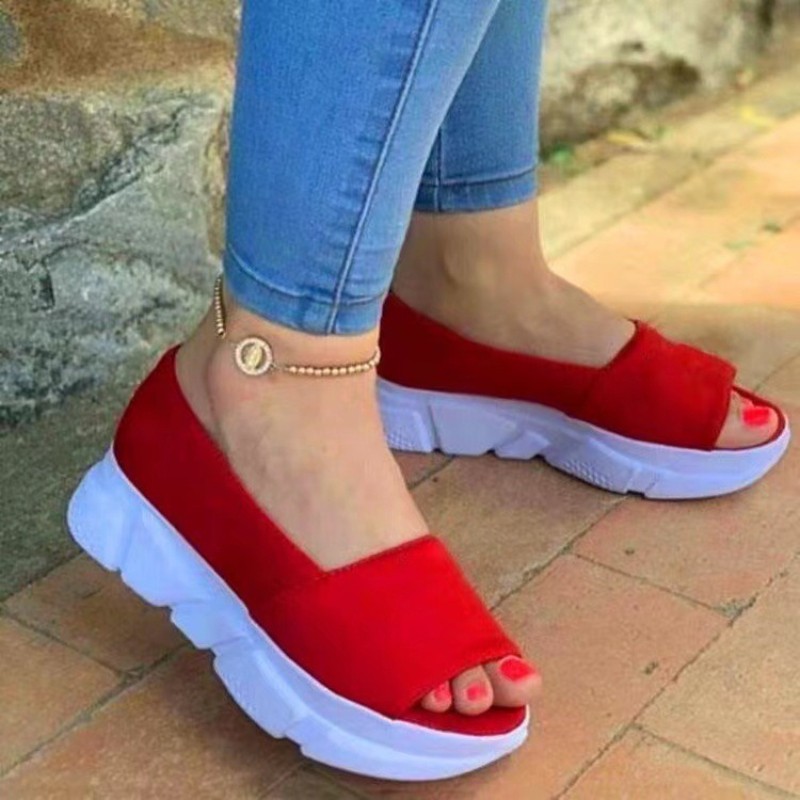 Women Spring Summer Hemp Rope Sandals Wedge Heel Fish Mouth Sandals Ladies Wedge Heel Shoes Plus Size 35-43 Sandalias Femininas