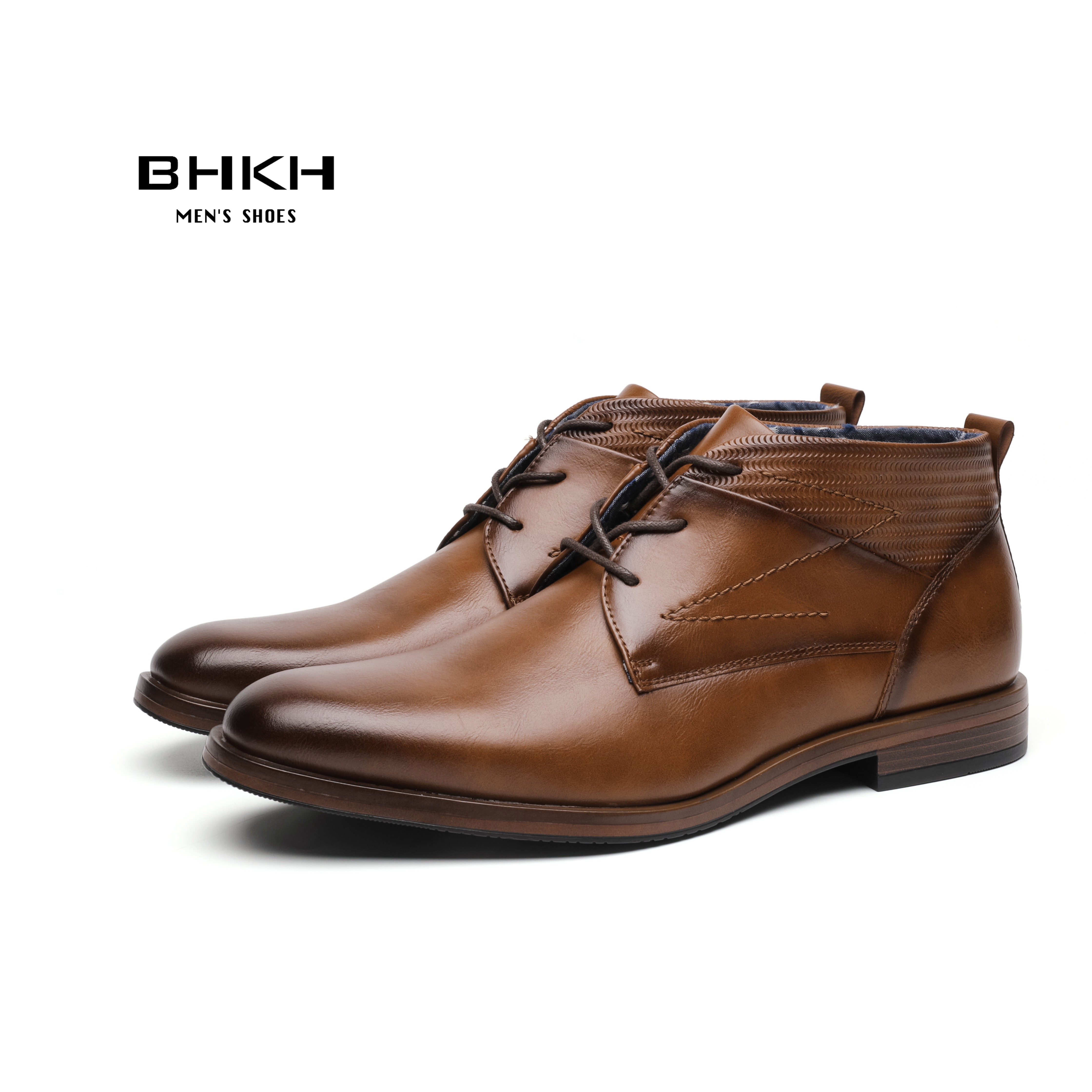 BHKH 2022 Autumn/Winter Men Boots Lace-up Ankle Boots Formal Business Dress Shoes Work Formal Office Man Classic Shoes