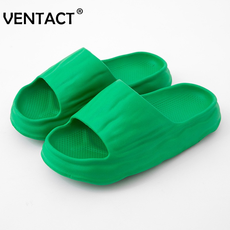 VENTACT Women Slippers Summer Simple Solid Color Lovers Slides Shoes Non-slip Bathroom Soft Ins Indoor Beach Bath Sandals