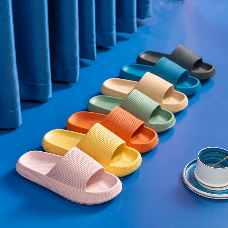 Thick platform slippers women indoor bathroom slides soft eva comfortable anti-slip home floor slippers ladies summer shoes men