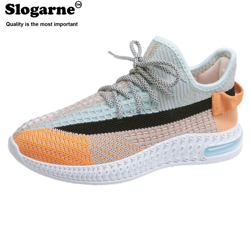 Women's casual shoes new coconut women's shoes fashion popular sneakers weave breathable lightweight non-slip thick sole mesh shoes