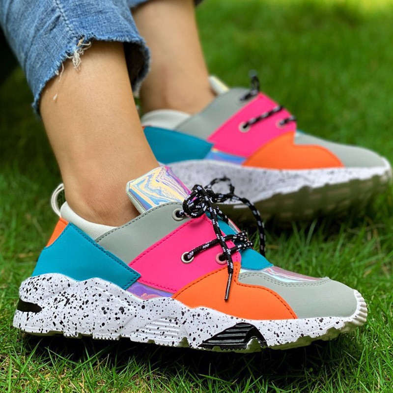 Women Spring Autumn Thick Sole Sneakers Woman Height Increasing Shoes Platform Sneakers Big Size 35-43 Female Sneakers