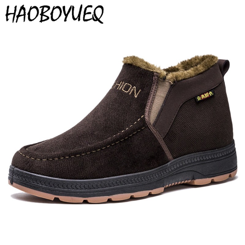 Botas Masculinas Men Snow Boots Warm Plush Winter Vulcanized Shoes Comfortable Warm Casual Sneakers Botas Zapatos Hombre