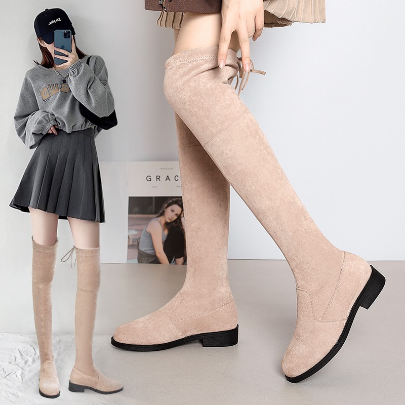 Stretch over the knee boots increased round toe women's boots autumn and winter casual sexy long boots 35-40 women's high boots