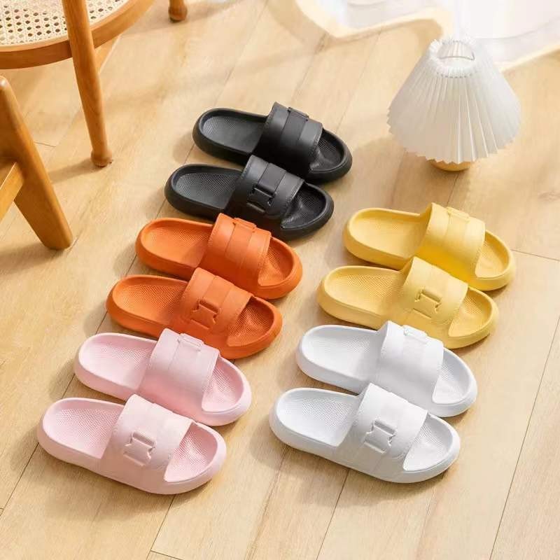 lucifer soft sole home slippers fashion women buckle thick platform sandal woman 2022 summer non-slip flip flops