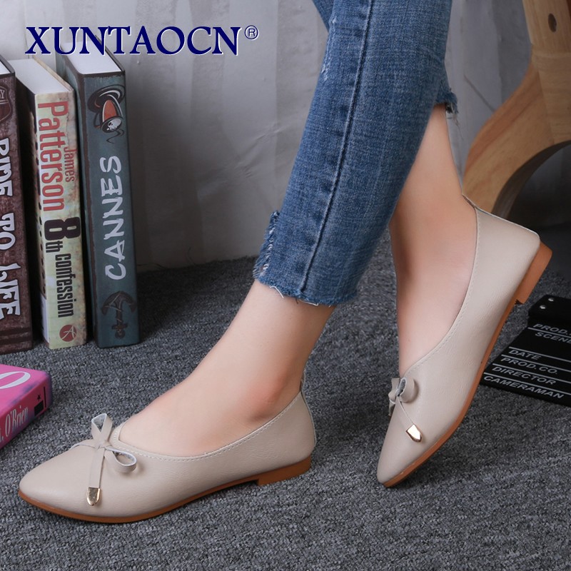 New Fashion Casual Summer Shoes Elegant Comfortable Ladies Fashion Flats Leisure Butterfly Knot Female Flat Shoes Women Shoe