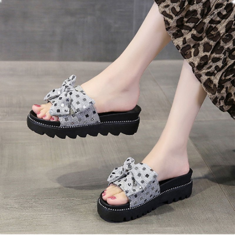 slippers women sandals platform sandals shoes women bow 2022 summer sandals slipper indoor outdoor flip flops female beach shoes