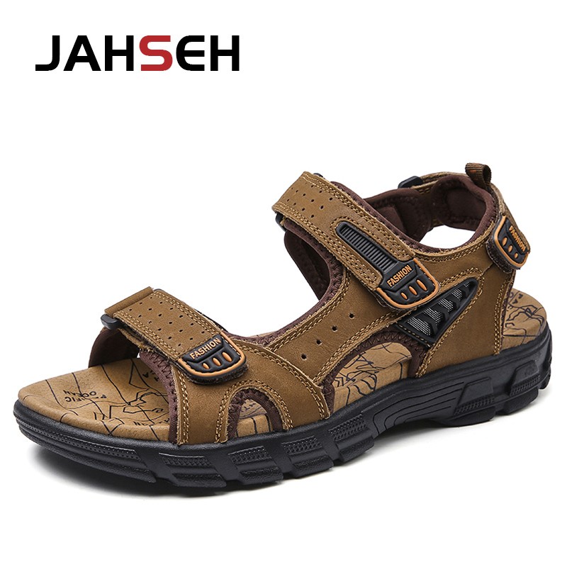 Classic Brand Mens Sandals Summer Genuine Leather Sandals Men Outdoor Lightweight Sandal Holiday Fashion Shoes For Men