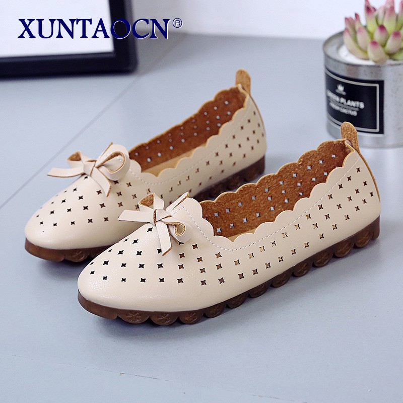 2022 Spring New Summer White Sneakers Women Mesh Flat Shoes Nurse Flats Shoes Casual Ballet Shoes Women 40