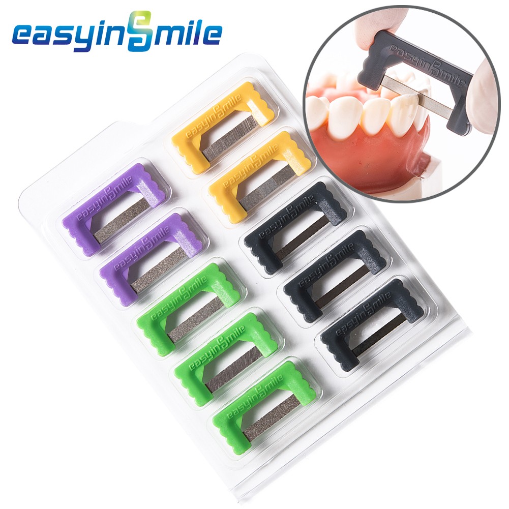 10pcs IPR Stripping Dental System Reducing Orthodontic Polish Tape EASYINSMILE Enamel Double Sided Autoclave