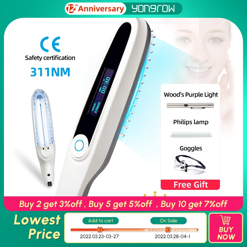 Yongrow UVB Phototherapy Instrument Vitiligo Treatment Lamp UV Treatment Psoriasis Laser Lamp Vitiligo Phototherapy