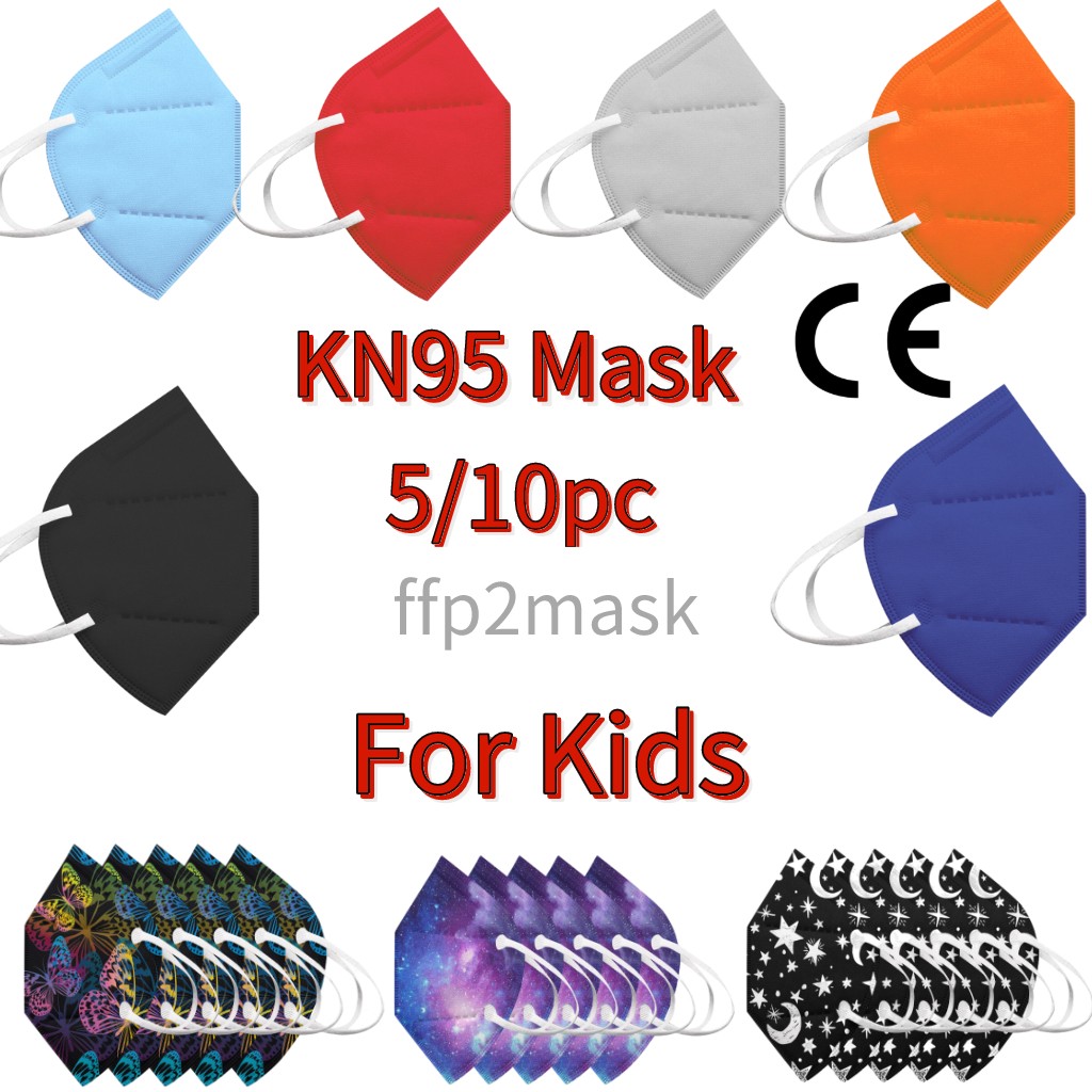 10pcs kn95 enfant kids mascarilla ffp2 kn95 homology ada fashion ffp2 respirator mask butterfly print face mask