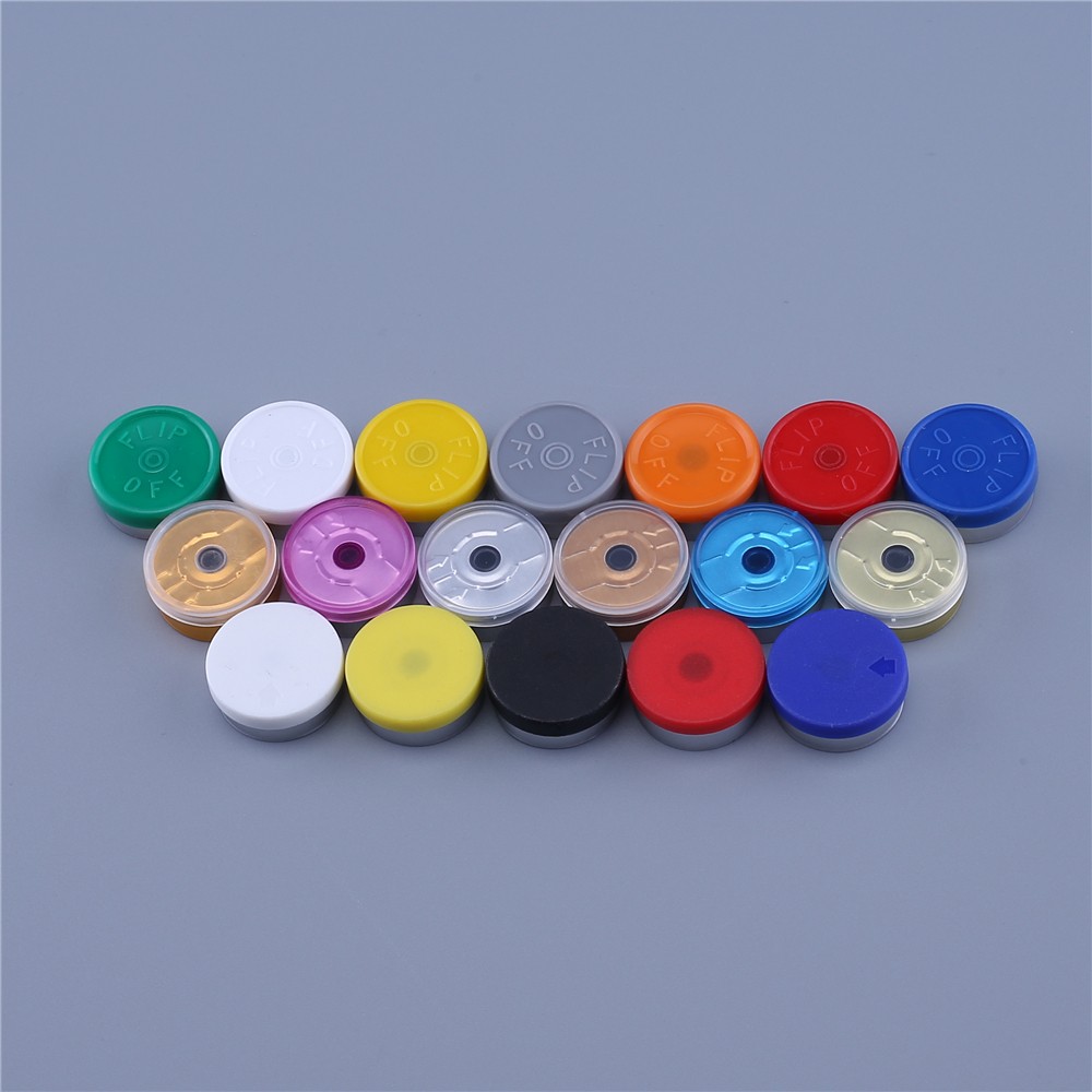 100/1000pcs Medical Vial Cap Aluminum Medical Bottle Cap OD 20mm Diameter Aluminum Flip Off Cap