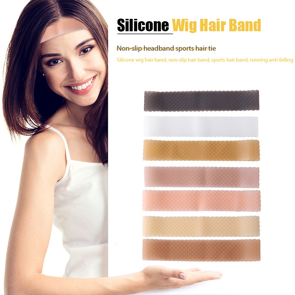 Silicone Transparent Wig Band Grip Anti-Slip Elastic Sports Head Band Anti-shedding Sports Running Headband Repair Wig Gripper