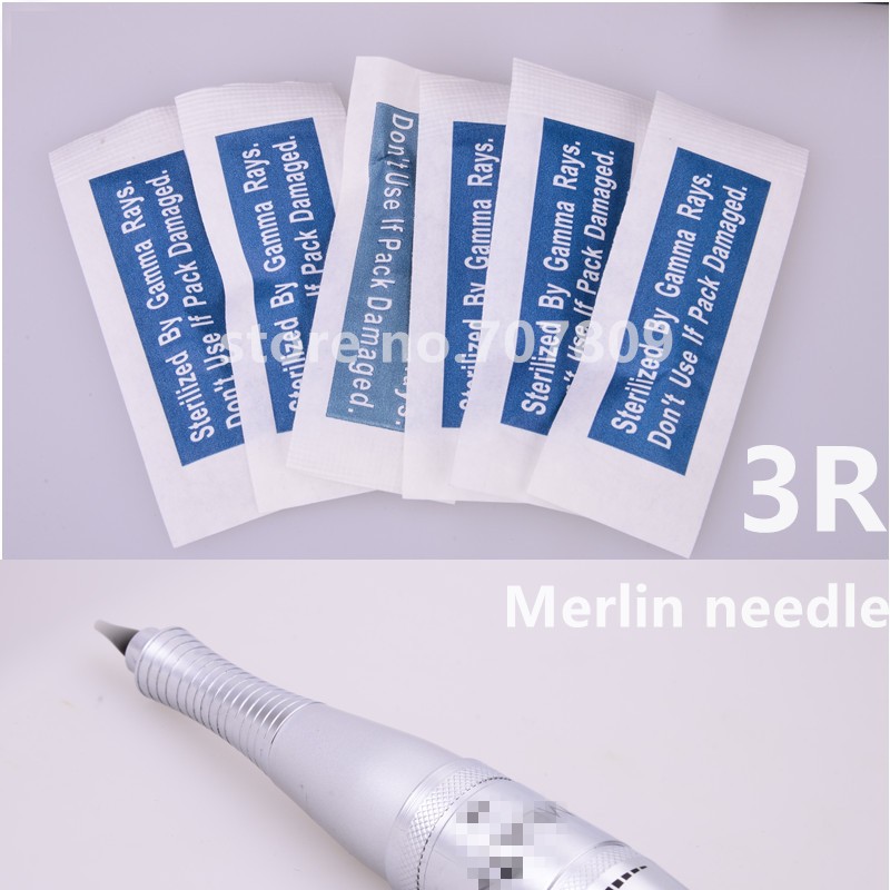 3R Merlin Tattoo Needles For Permanent Makeup Needles For Permanent Makeup Eyebrows Lips Deluxe Merlin Machine 50pcs Free Shipping