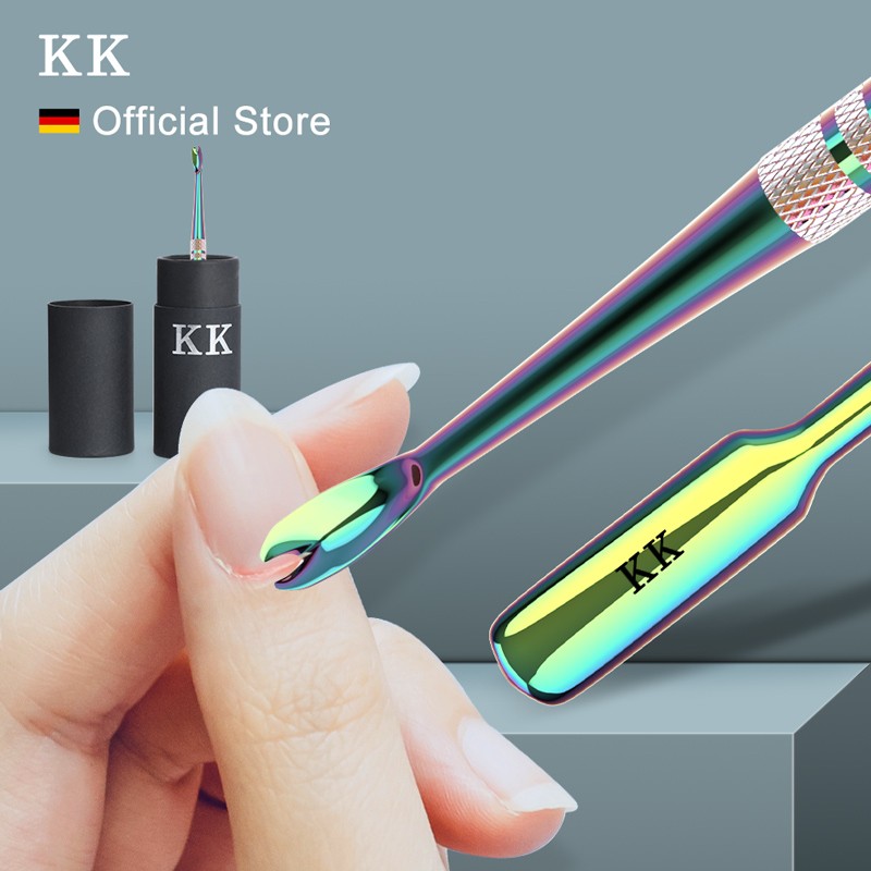 KK Cuticle Remover Dead Skin Pusher Stainless Steel Nail Clippers Cleaner Trimmer High Quality Manicure Hand Tools Foot Care