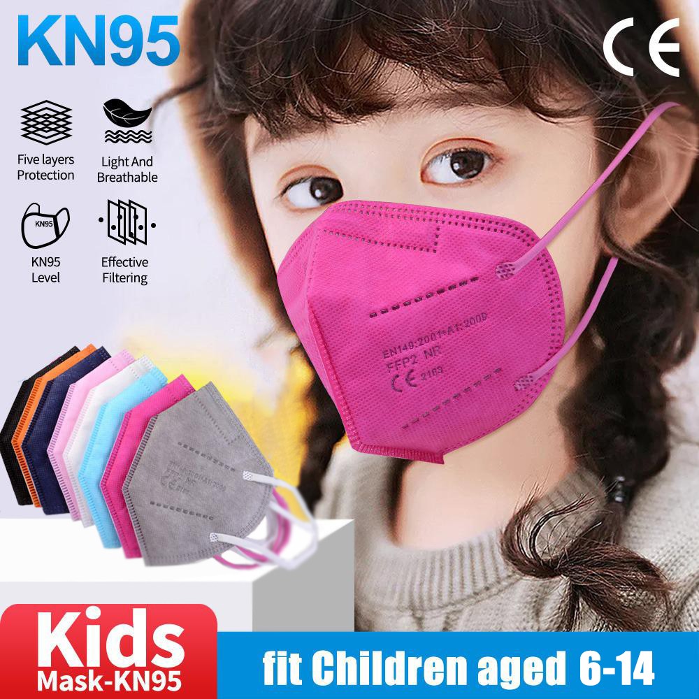 ffp2 Mask Kids Children KN95 Dustproof Mask Respirator CE Reusable Boys Girls Fit 6-14 Years Mascarillas Face Mask