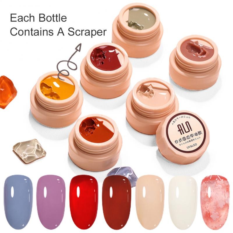 54 Colors Solid Cream Gel Nail Polish Long Lasting No Fade Semi Permanent Varnish Mix Nail Gel