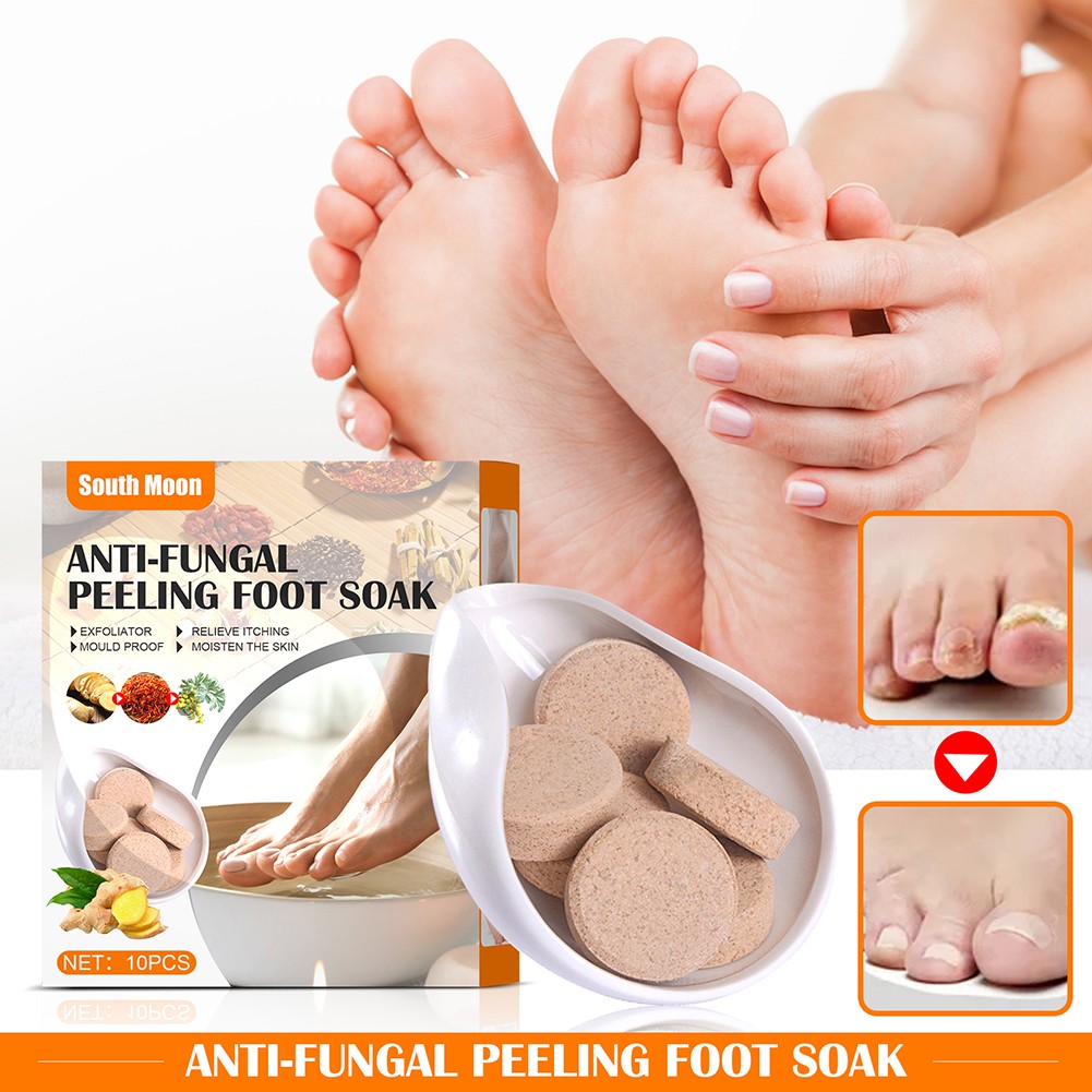 10pcs Ginger Anti-Fungal Detox Foot Treatment Soak Effervescent Tablet Long-Term Relief Skin Anti-cracking Bathing Spa Care