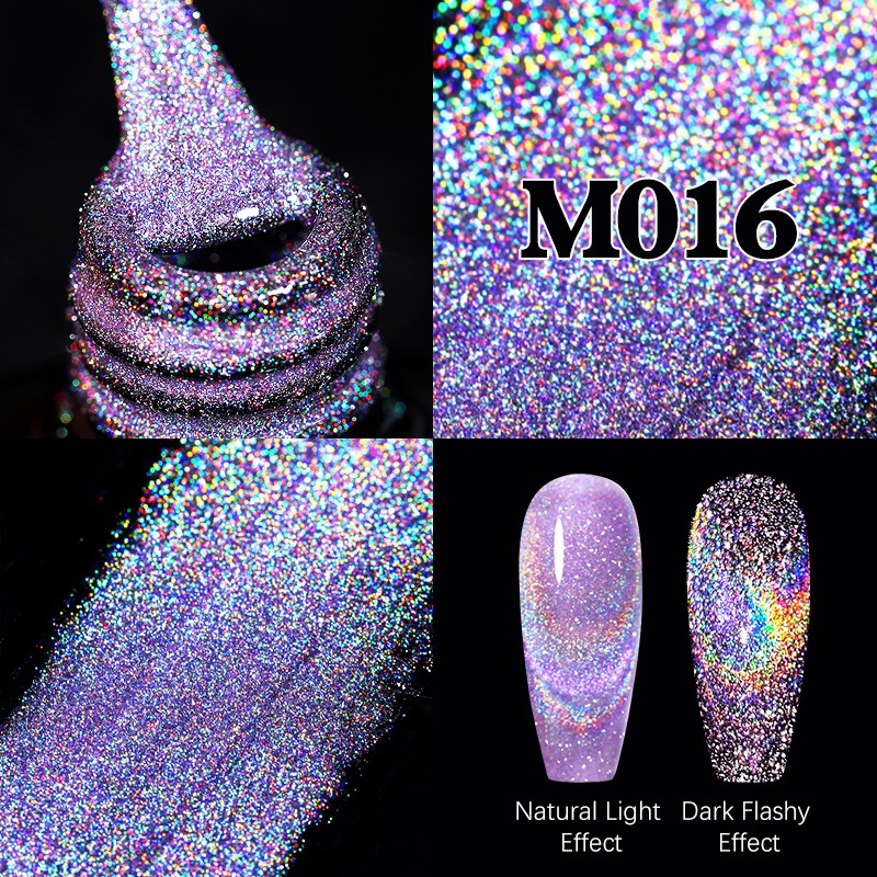 UR SUGAR Reflective Cat Magnetic Laser Gel Nail Polish Rainbow Gel Shine Semi Permanent Soak Off UV LED Varnish Nail Art