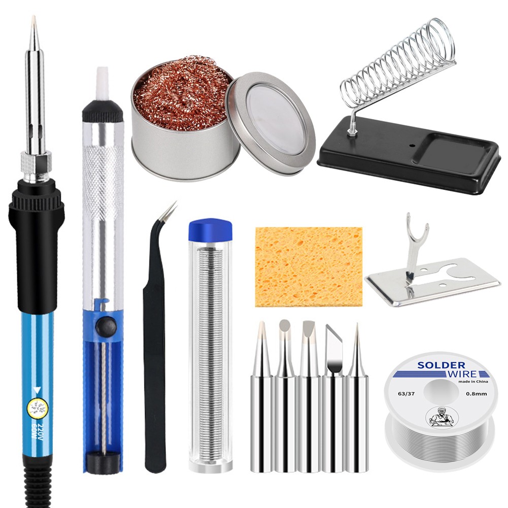 Adjustable temperature 60W soldering iron internal heating type household electronic soldering repair tool and arc tin wire