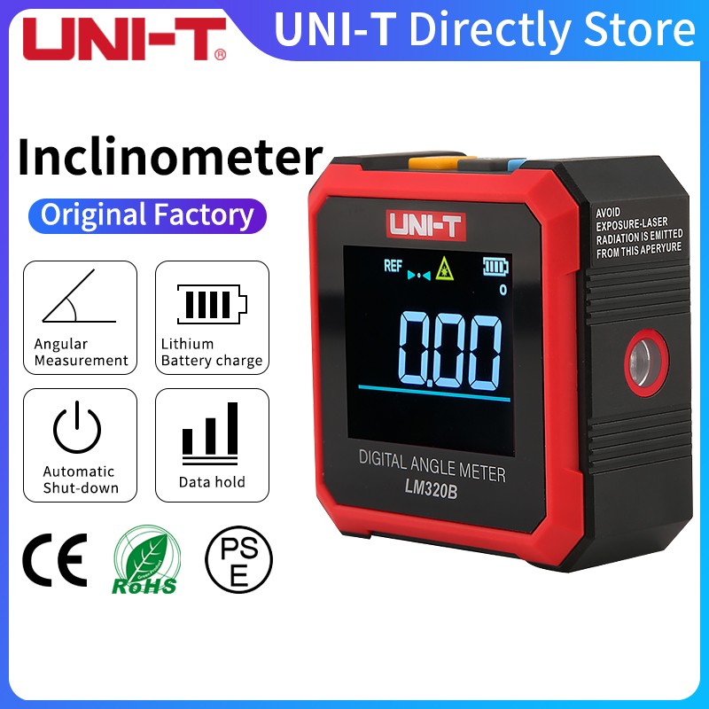 UNI-T LM320A LM320B Electronic Angle Meter Digital Protractor Magnetic Inclinometer Angle Test Bevel Measuring Tool Box