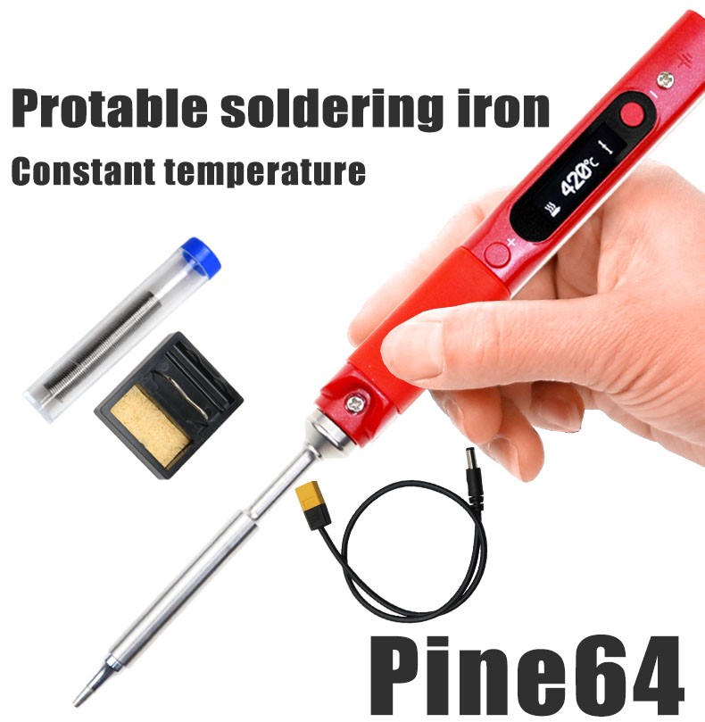 Pine64 pinecil mini portable electric soldering station 65W with TS soldering iron tip soldering tool without power supply