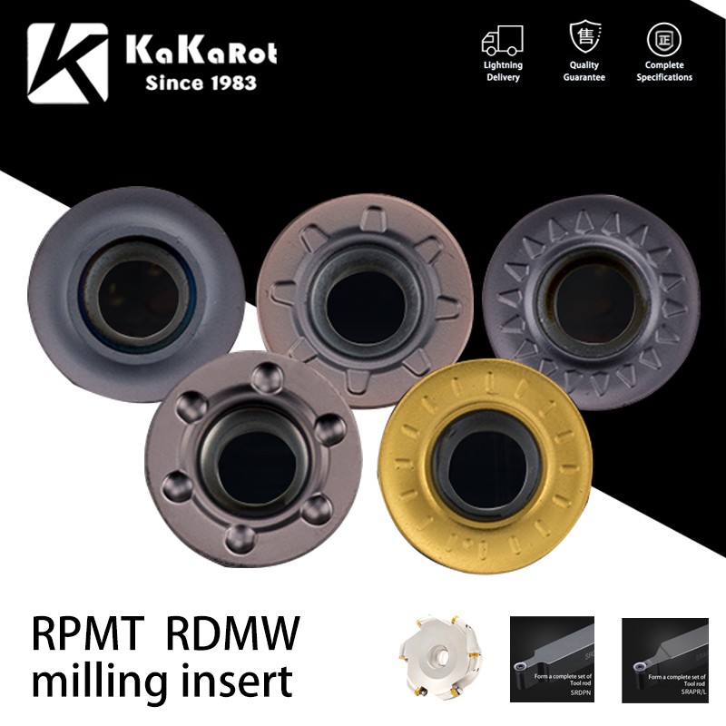 Kakarot Carbide Inserter RPMT08 RPMW1204 RPMT1605 RPMT10T3MOE RDMW RPGT07 08 Carbide Inserts Internal Round CNC Turning Metal Inserts