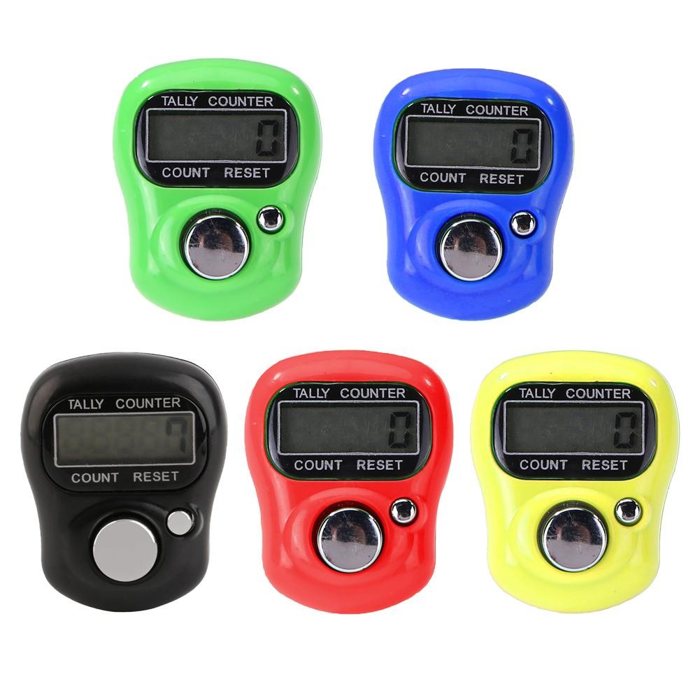 Mini Finger Counter LCD Digital Display Electronic Digital Stitch Marker Row Hand Tally Finger Counter Counting Range 0-99999