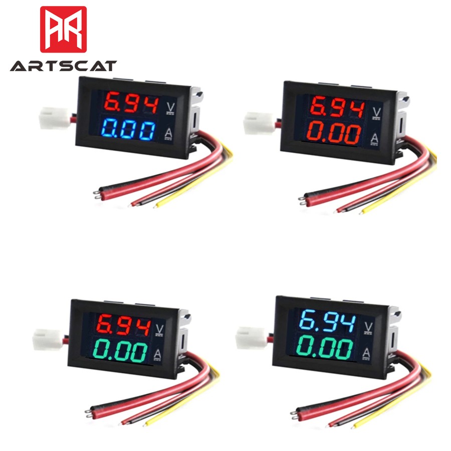 High Quality DC 100V 10A Voltmeter Ammeter Blue + Red LED Amp Dual Digital Volt Meter Scale