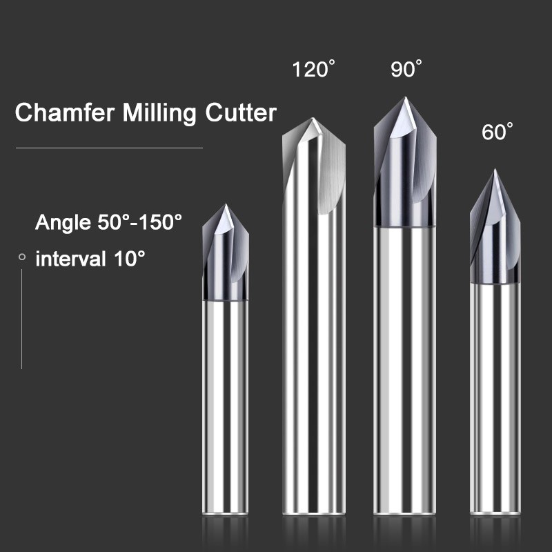 Chamfer Milling Cutter Carbide Angle Anti Chamfer End Mill Deburring V Grove Router 60 90 120 Degree 2 3 Flutes