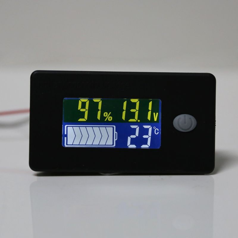 Battery Capacity Indicator 12V 24V 36V 48V 60V 72V 10-100V Li-ion Lead Acid Battery Tester With LCD Temperature Voltmeter