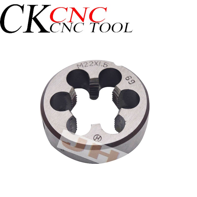 1pc Metric Right Hand Die M22x2.5 M22x1.75 M22X1.5 M22x1.25 M22x0.5 M22x1 Die Threading Tools 22X1.5mm Fine Tooth M22