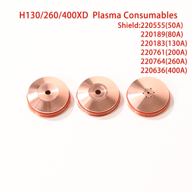 H130 260 400 Plasma Cutting Machine Consumable Shield 220555 220189 220183 220761 220764 220636