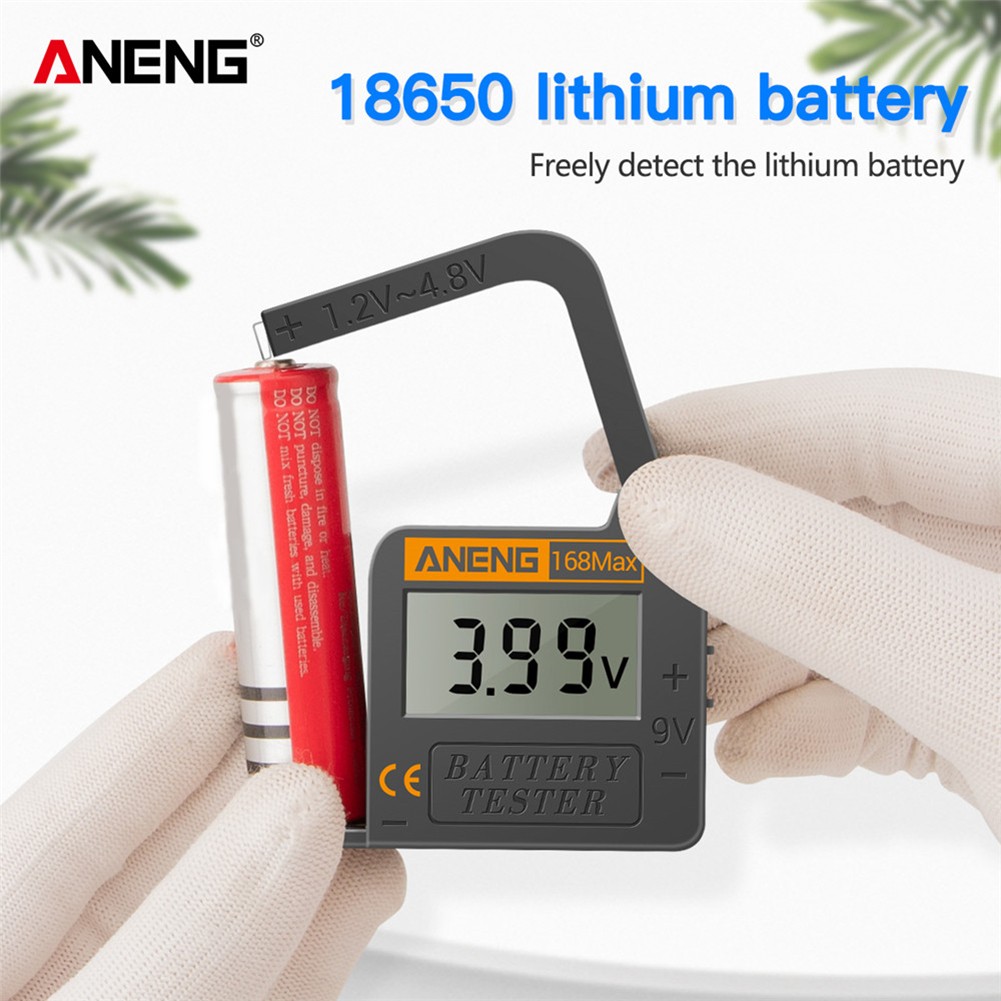 168Max Digital Lithium Battery Capacity Tester LCD Battery Voltage Tester Digital Lithium Battery Capacity Diagnostic Tool