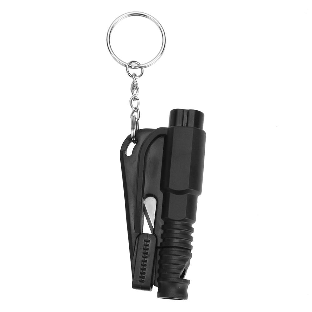 Portable Car Safety Hammer Spring Type Escape Hammer Window Breaker Punch Seat Belt Cutter Hammer Key Chain EDC Tool