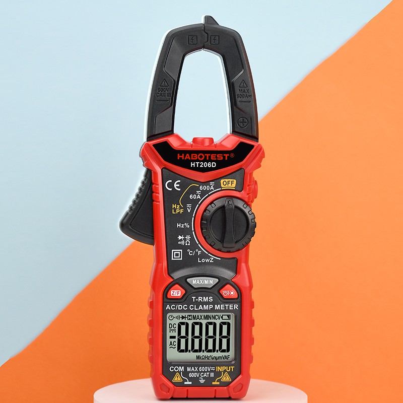 HABOTEST HT206 AC Digital Clamp Meter Multimeter Pinza amperimitica DC Multimeter RMS Meter High Accuracy NCV Ohm Tester