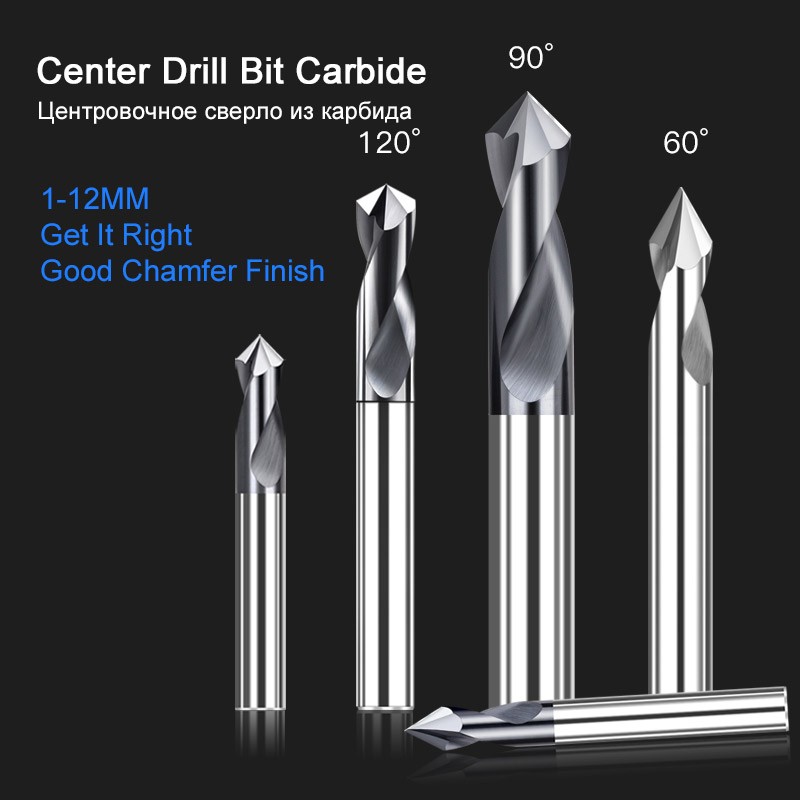 Spot Drill 60 90 120 Degree 0.5-20mm Chamfer Mill Stub Starting Site Center Bit CNC Router Bits Milling Cutter Carbide End Mill