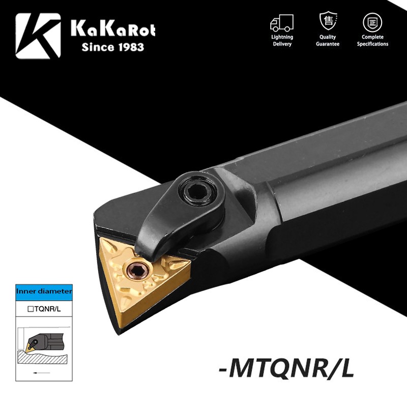 KaKarot Inner Turning Tool Holder MTQNR S16Q-MTQNR16 S32T-MTQNR16 S25S-MTQNR16 Carbide TNMG160408 Lathe Cutting Tools