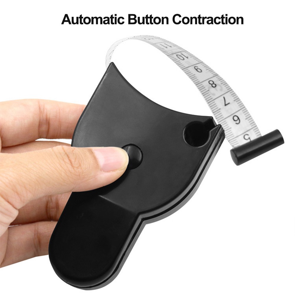 Self-tightening Tape Measure Centimeter Inch For Body Waist Keep Fit Measuring Tools 150cm/60inch Automatic Telescopic Circle Ruler