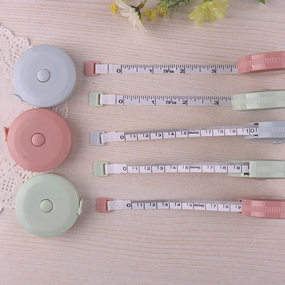 2 Meters Body Measuring Tape Sewing Metric Tape Ruler Automatic Telescopic Metric Rope Measuring Film Accessories