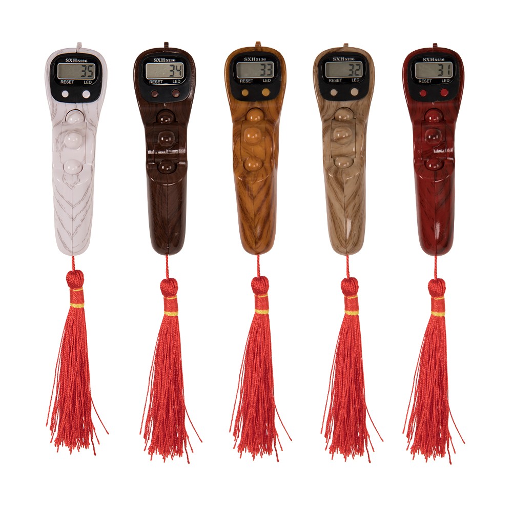 LCD Digital Letter Rosary Beads Record Counter Tassel Finger Game Game Portable Handheld Tassel for Meditation Muslim Prayer