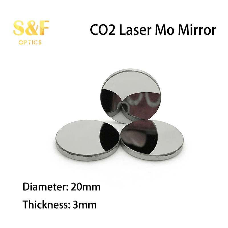 Laser Mo Mirror Dia 20 Thickness 3mm Reflective Mirror for CO2 Laser Cutting Mmachine Engraving Machine