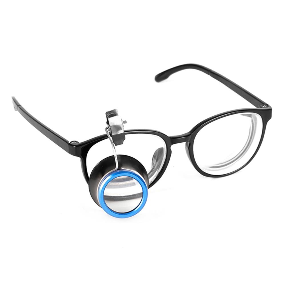 5X/10X/20X Clip On Glasses Magnifier Blue Red Color Watch Repair Tool Loupes Magnifying Glass Watches Jewelry Tools Blue