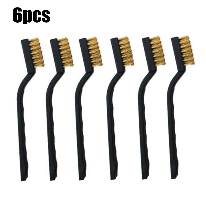 6pcs/set Mini Metal Rust Removal Brushes Copper Cleaning Polishing Detail Metal Brushes Cleaning Tools Household Tools