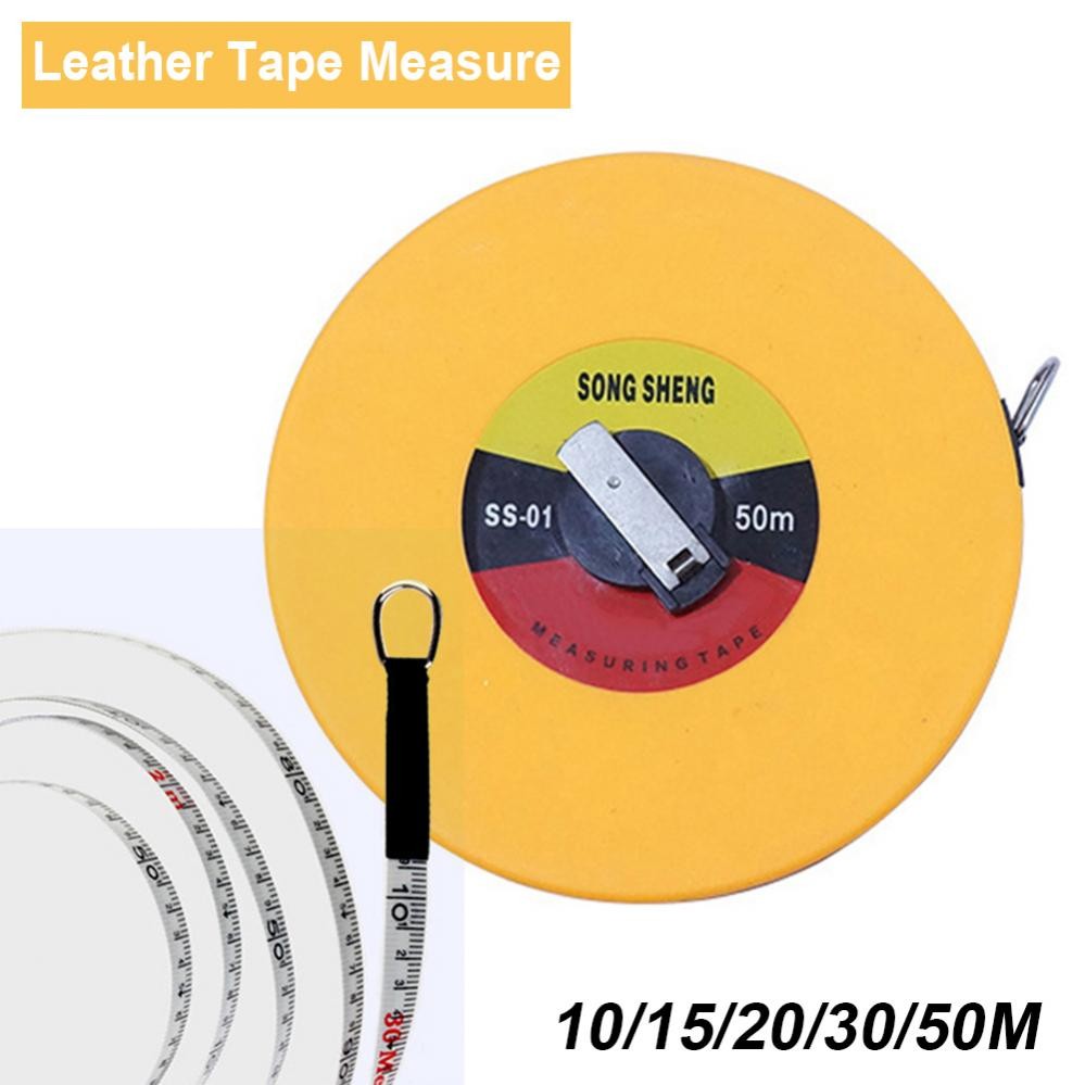 10/15/20/30/50M Tape Measure Circular Fiberglass Leather Tape Joiner Metric Measuring Device Tape Measure Woodworking Tool